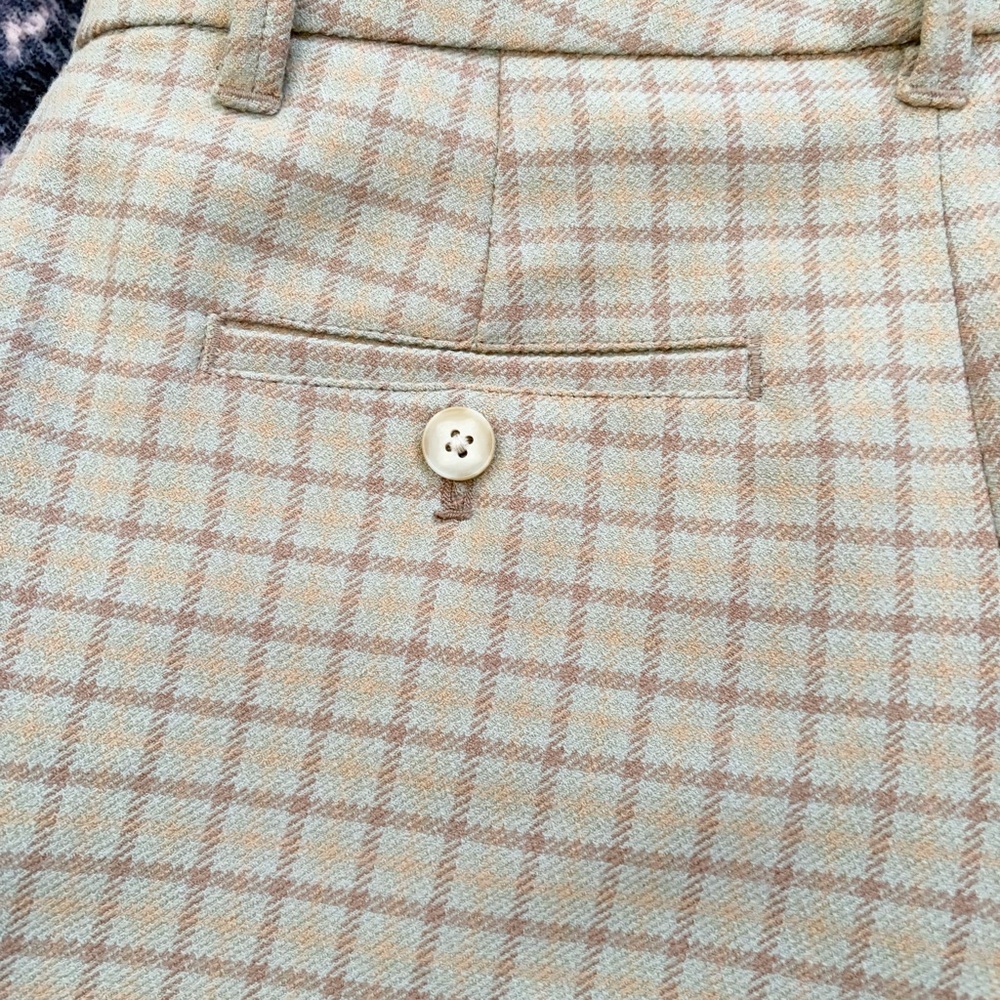 Aritzia Wilfred Plaid Tan Trousers Women's Size 2 - Picture 7 of 7